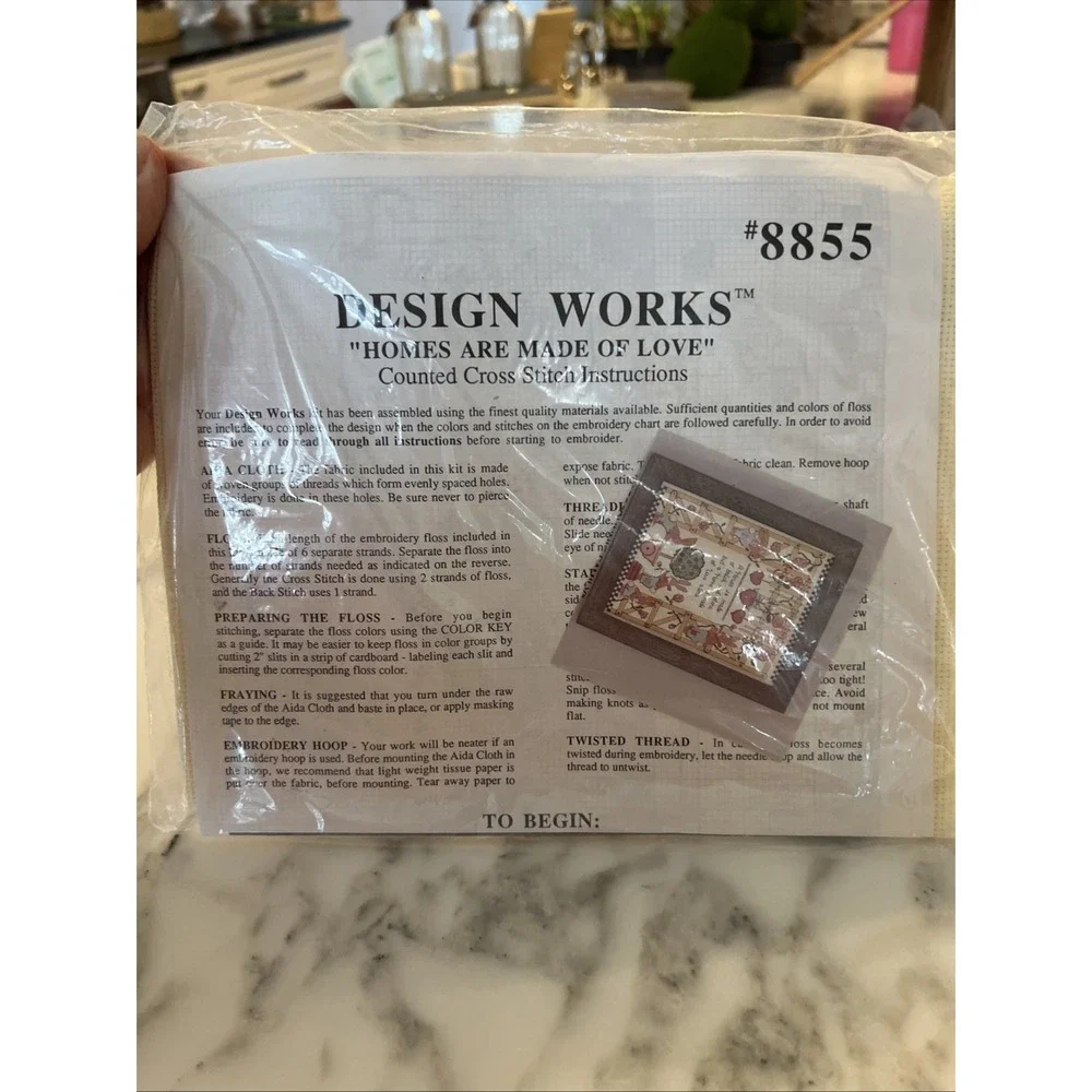 Homes Are Made Of Love Sampler Bunnies Cross Stitch Kit Design Works